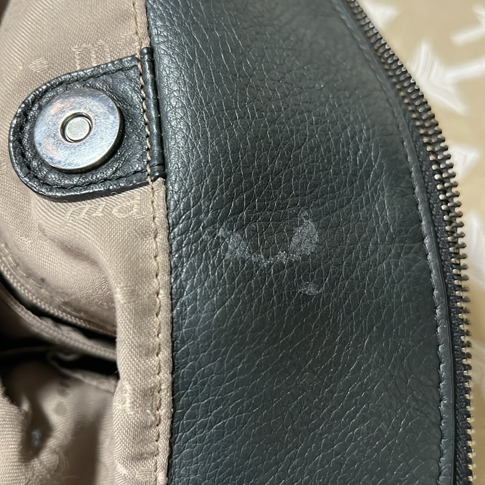 Margot Mickey Double Zip Versatile Hobo crossbody in Black Leather - Picture 11 of 15